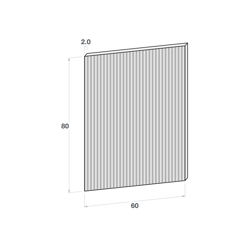 Front usa, model riflat, 60x80 cm